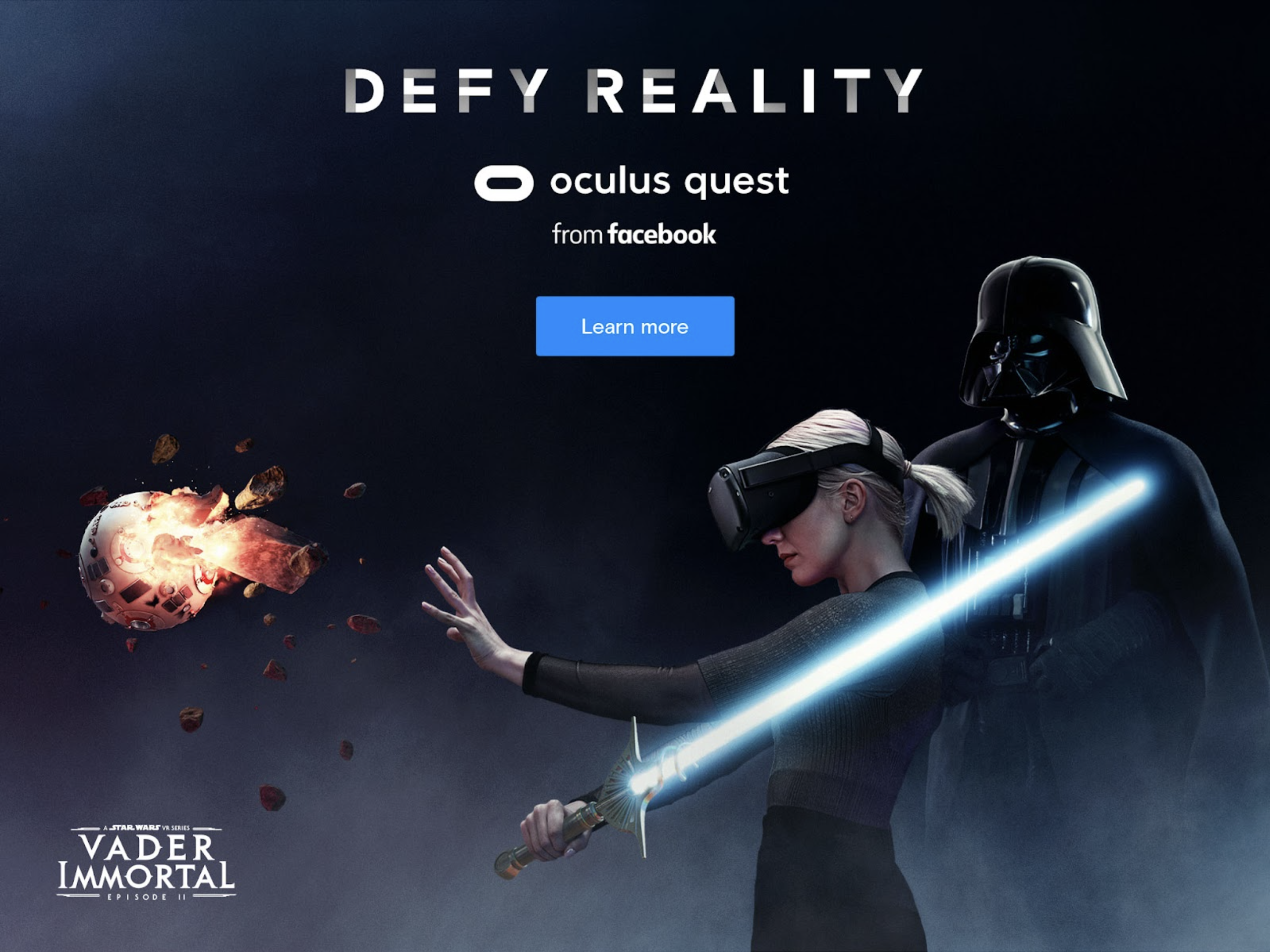 Oculus Quest and Vader Immortal